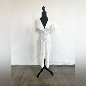 Gianni Bini White Midi Dress Sz S